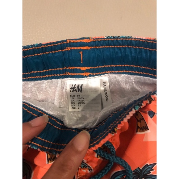 Toddler boy 2 trunks 2 swim shoe bundle LIKE NEW - Picture 2 of 5